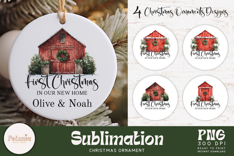 New Home First Christmas Ornament | Round Christmas Ornament