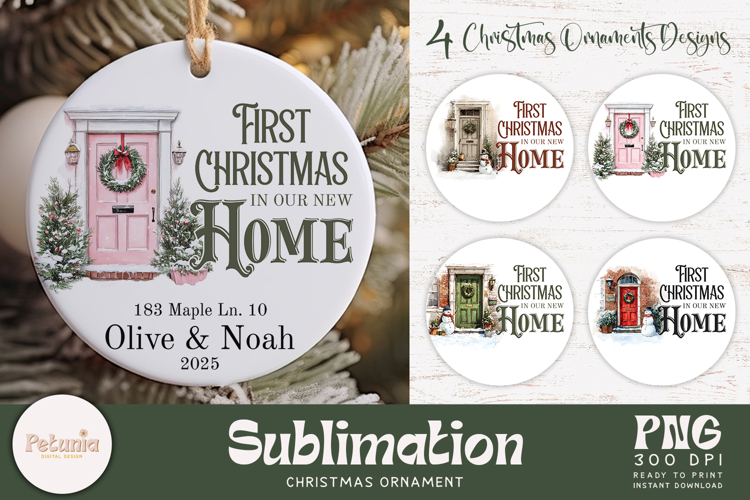 New Home Christmas Ornament | Round Christmas Ornament