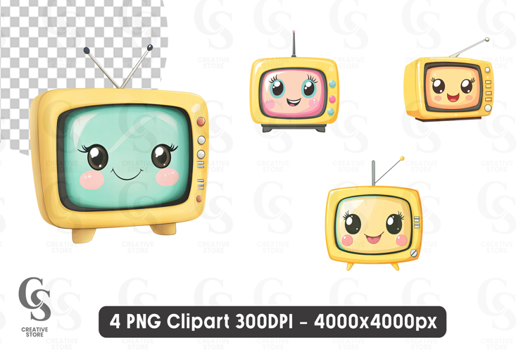  Vintage Television PNG Image 5