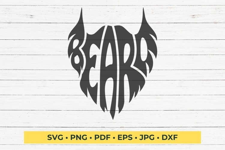 Beard SVG cut file lettering design example image 1
