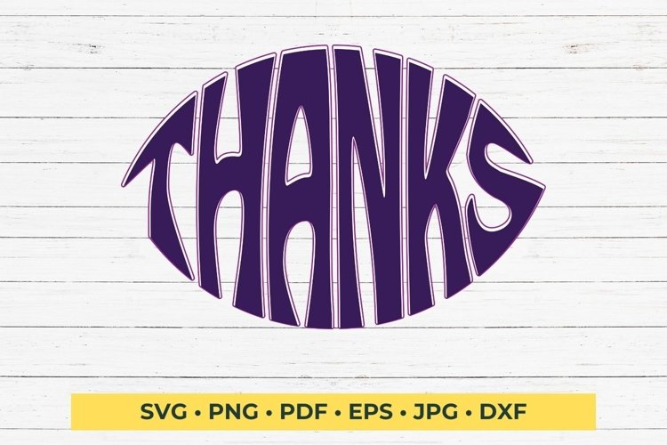 Thanks SVG Word Art in an Oval shape example image 1