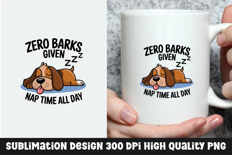 Dog sarcastic mug sublimation design