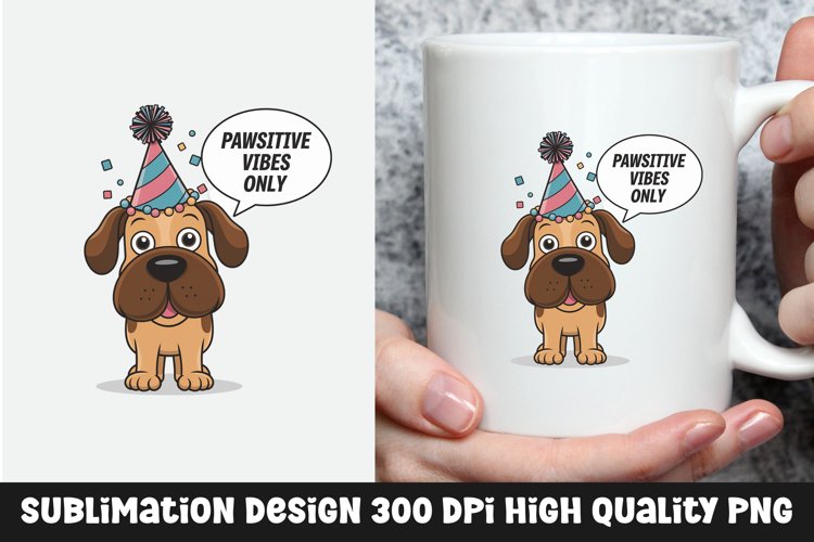 Dog sarcastic mug sublimation design example image 1