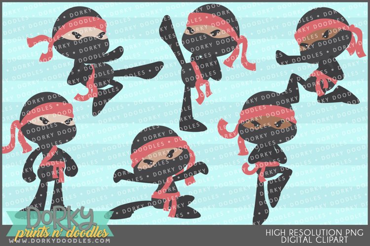 Cute Ninja Designs for Sublimation and Stickers example image 1