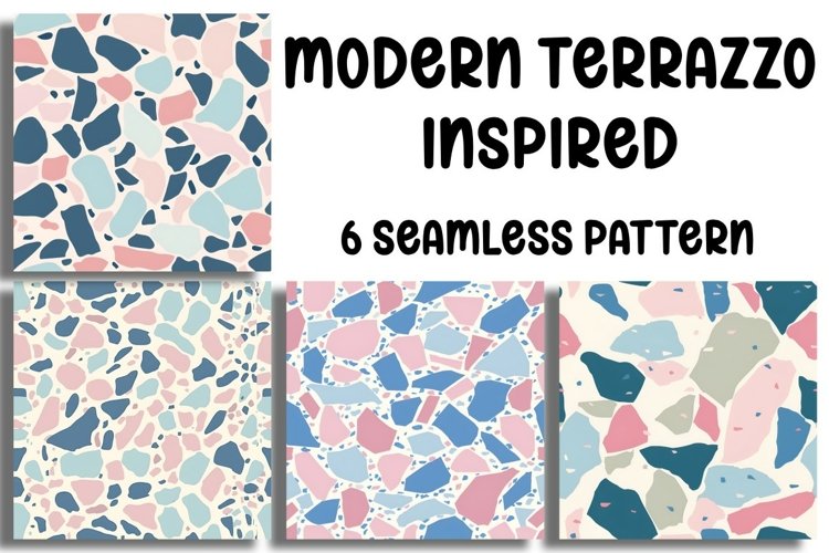 Modern Terrazzo Inspired Seamless Pattern