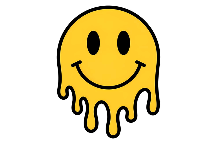 Melting Smiley Face Retro