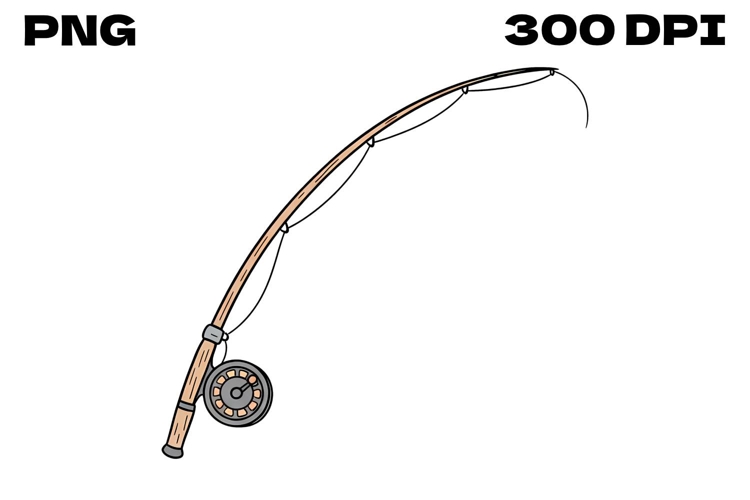 Curved Fly Fishing Rod Doodle