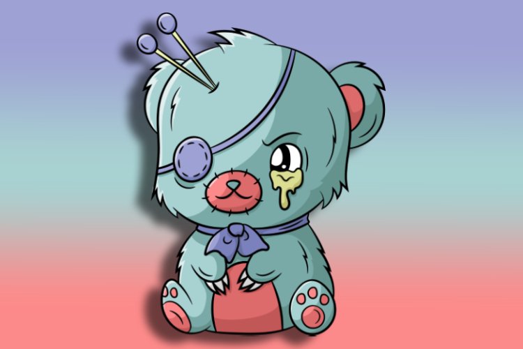 Creepy Kawaii Pastel Goth Teddy Bear (2513459)