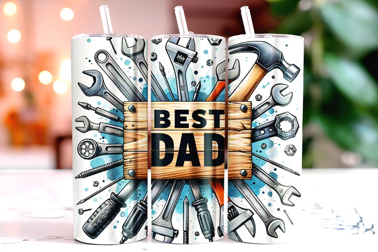 Best Dad Tumbler Wrap Sublimation, Fathers Day Tumbler Wrap