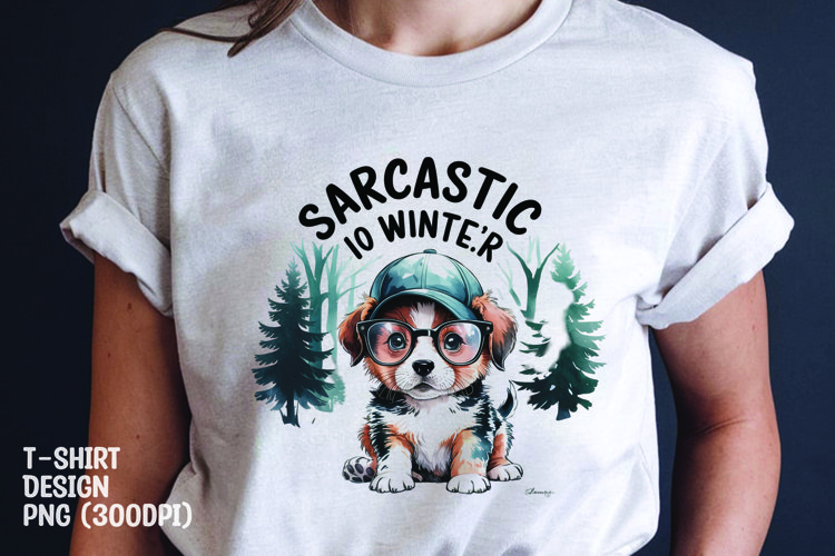 Sarcastic dog sublimation tshirt design png