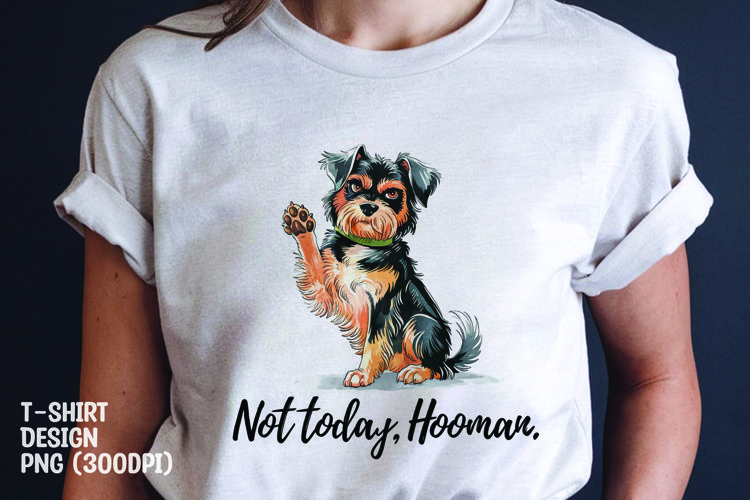 Watercolor sarcastic dog t-shirt sublimation png
