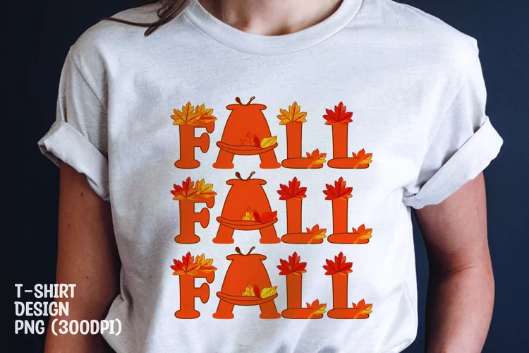 FALL QUOTE SUBLIMATION T-SHIRT DESIGN