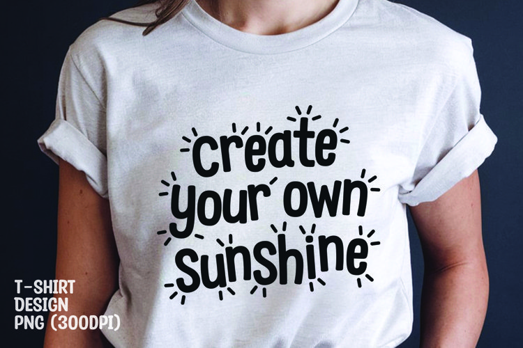 Sunshine quote tshirt sublimation png example image 1