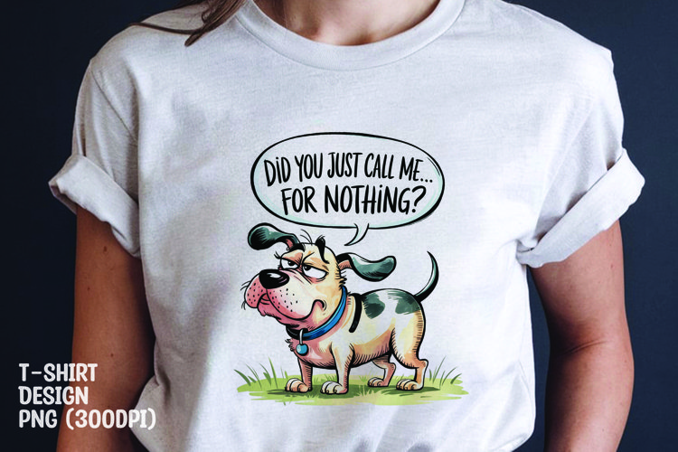 Watercolor sarcastic dog t-shirt sublimation png