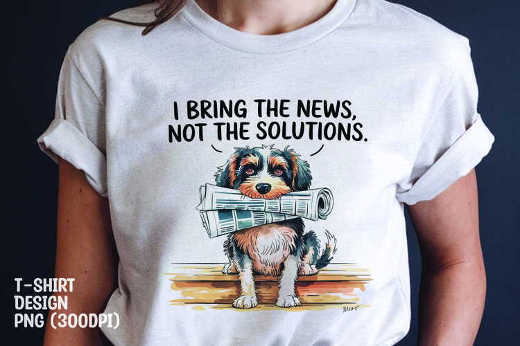 Watercolor sarcastic dog t-shirt sublimation png