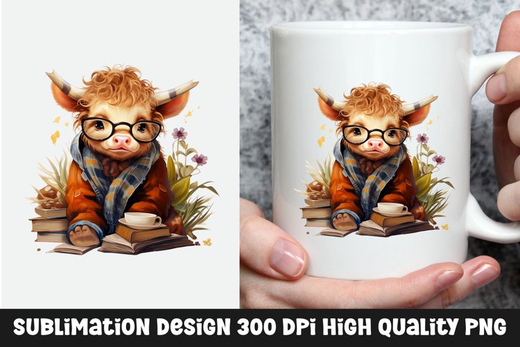 Cow mug sublimation png