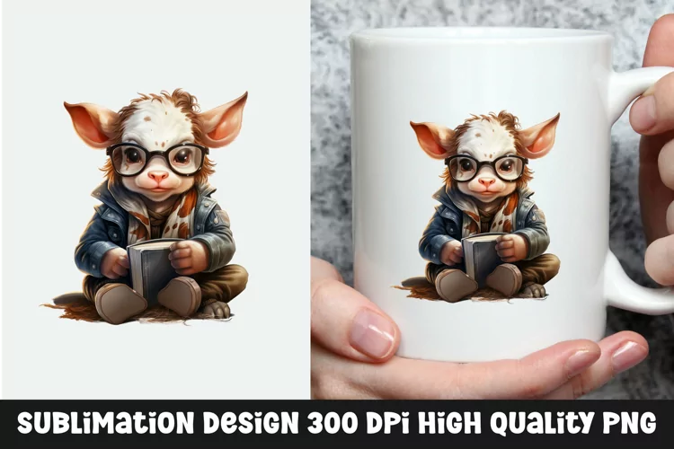 Cow mug sublimation png