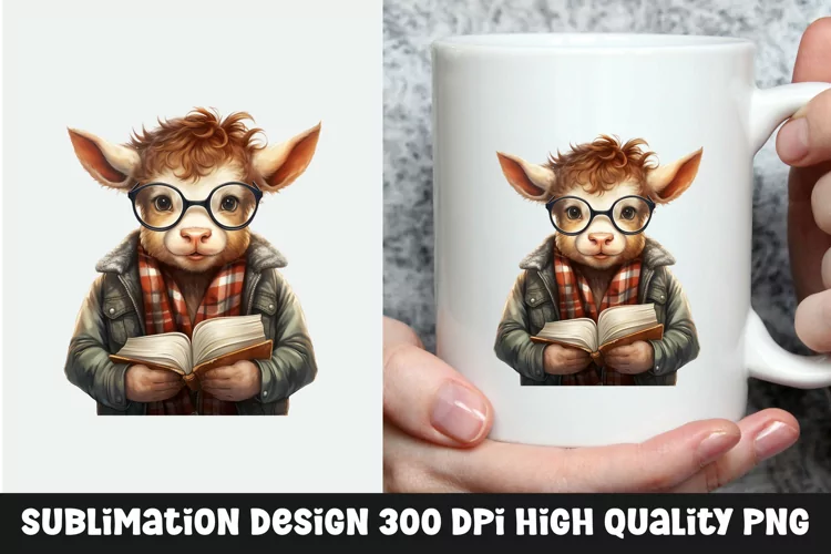 Cow mug sublimation png