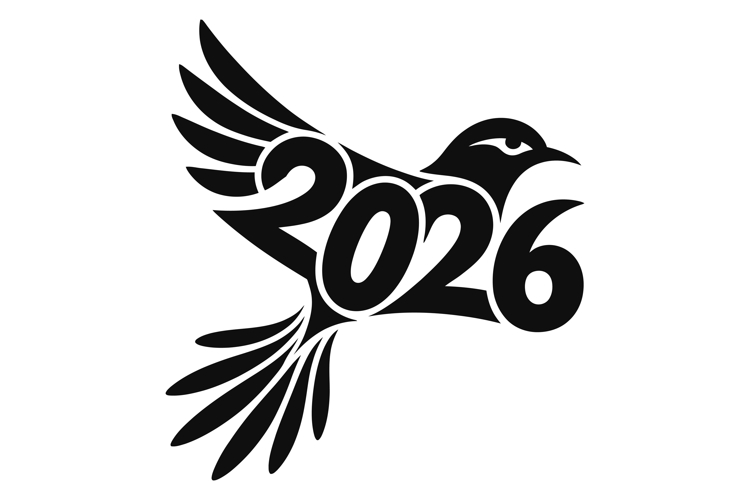 Flying Bird 2026 Peace Vector