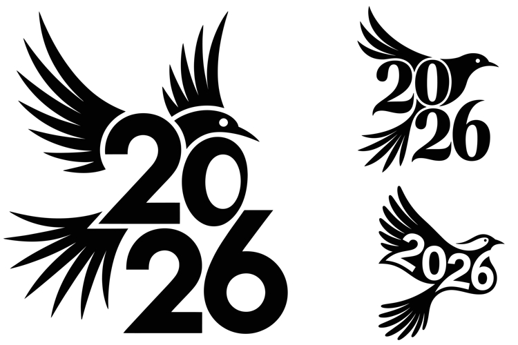 Flying Birds 2026 Set Vector