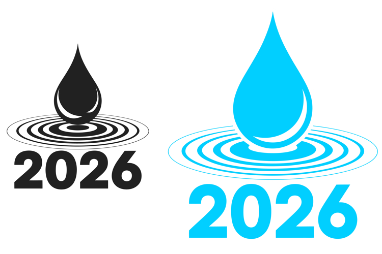 Water Drop 2026 Ripples Vector