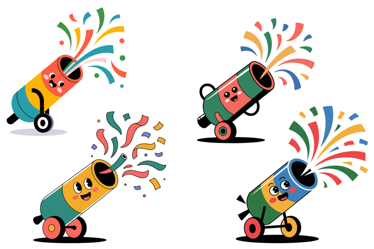 Cute Party Cannon Celebration Set