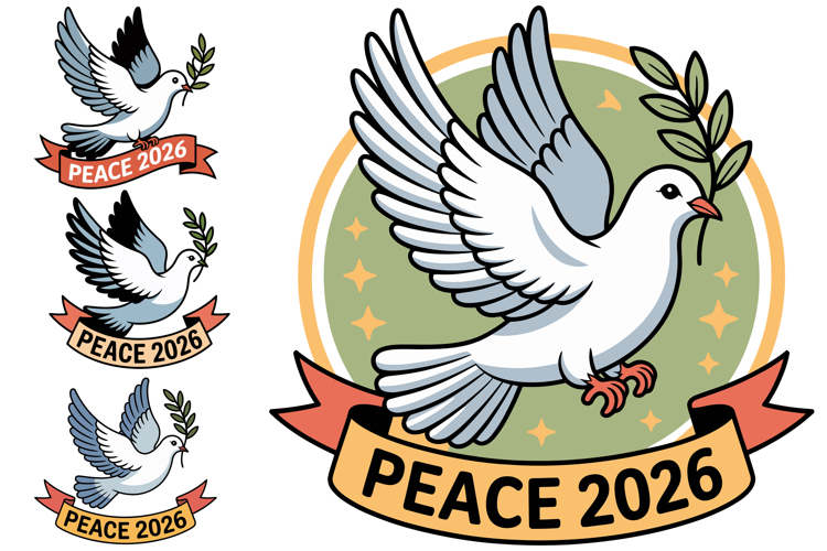 Peace Dove New Year 2026 Set