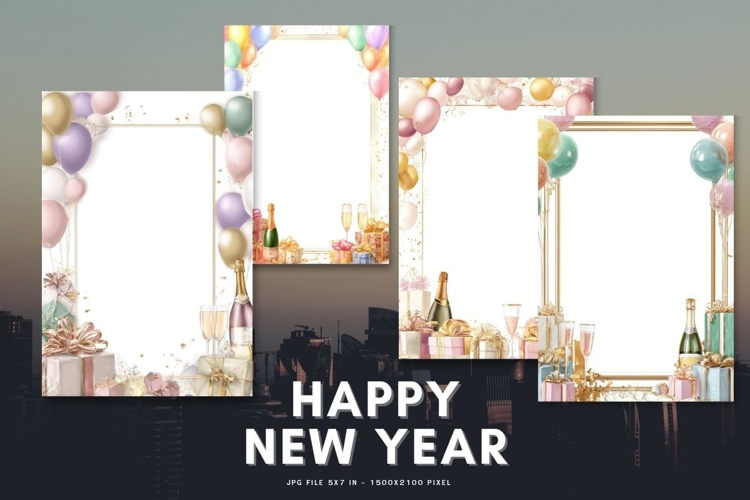 Happy New Year Card Elegant Celebrate Greeting Card_6