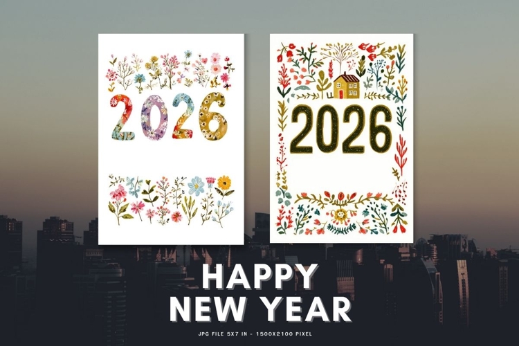 Happy New Year Card Elegant Celebrate Greeting Card_10