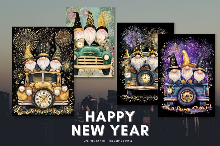 Happy New Year Card Elegant Celebrate Greeting Card_2