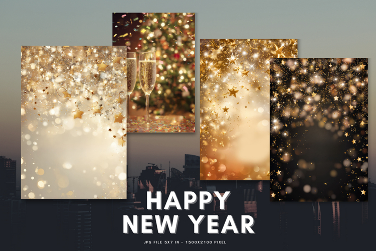 Happy New Year Card Elegant Celebrate Greeting Card_3