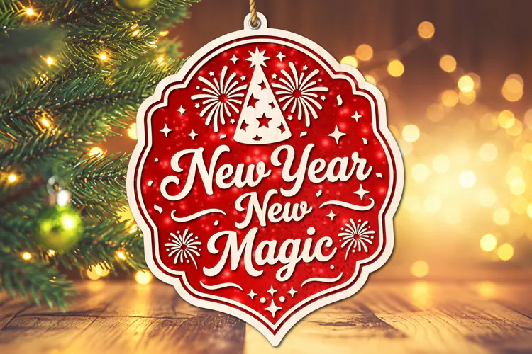 New Year New Magic Ornament SVG