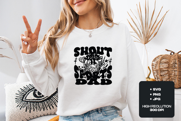 Retro Sporty Girlz   Sports Dad Skeleton Shaka SVG Bundle