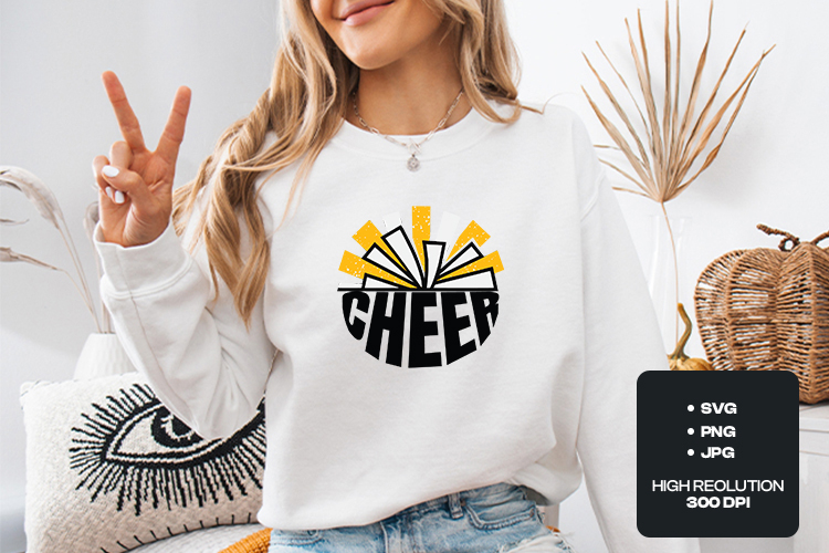 Cheer SVG | Cheerleading Pom Poms Cut File