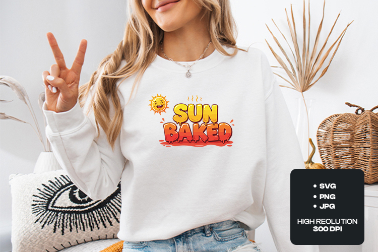 Sun Baked Funny Melting Summer Heat Text Quote PNG