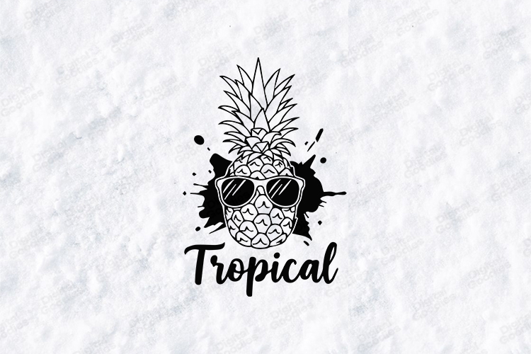 Pineapple with sunglasses svgs Image 6