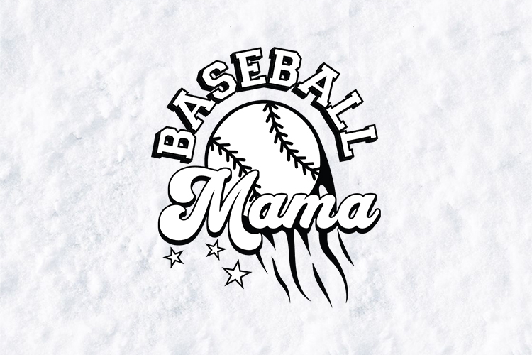 Baseball Mama SVG - Retro Distressed Athletic Spirit Graphic