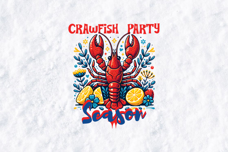 Crawfish Party Season SVG - Colorful Louisiana Boil Graphic