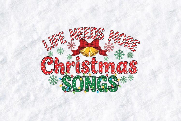 Life Needs More Christmas Songs SVG - Retro Holiday Cut File