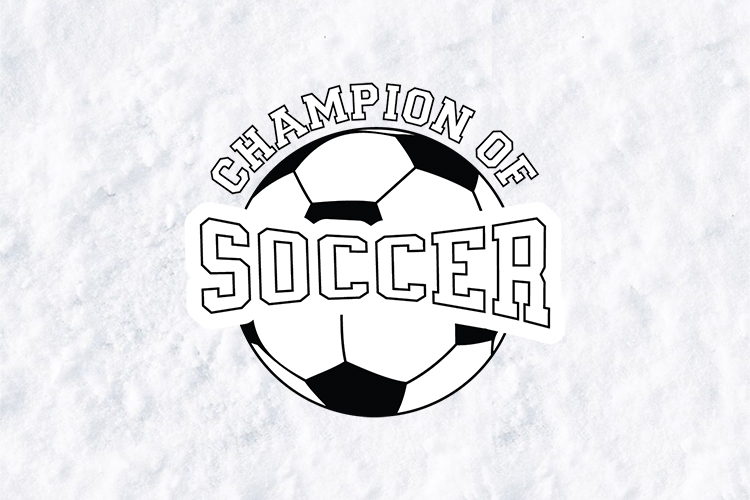 Champion of Soccer SVG - Athletic Varsity Tournament Logo