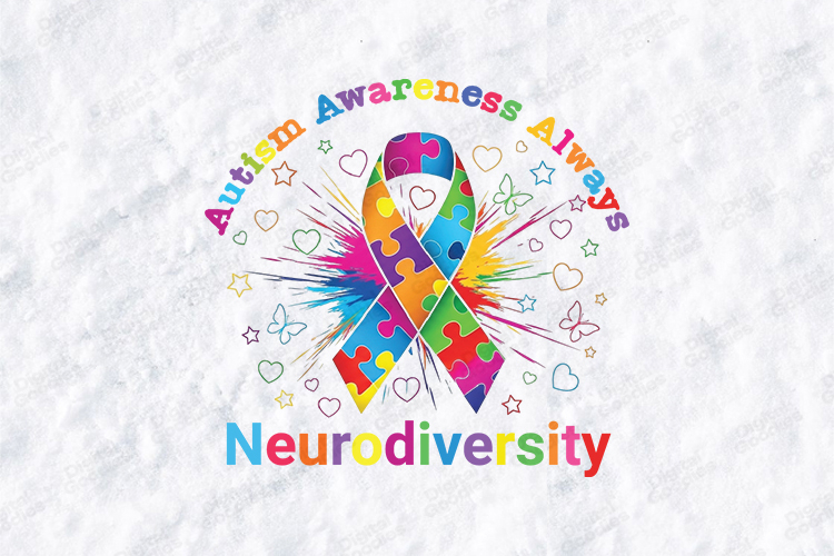 Autism Awareness Always SVG - Neurodiversity Ribbon Cut File