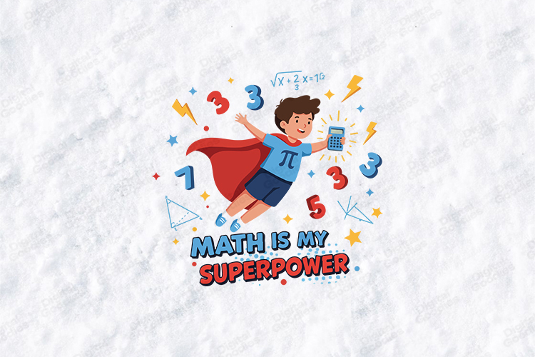 Math Is My Superpower SVG - Superhero Math Teacher Cut File