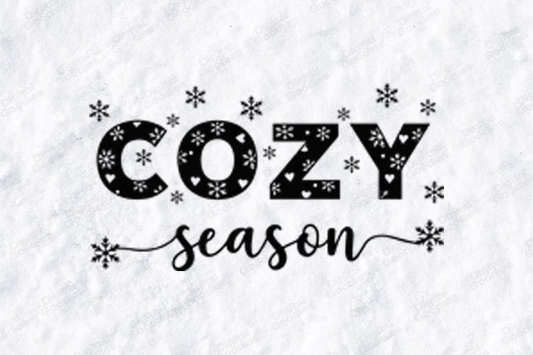 Cozy Season SVG Winter Snowflake Christmas Cut File
