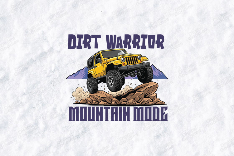 Dirt Warrior SVG - Mountain Mode Offroad Jeep Cut File