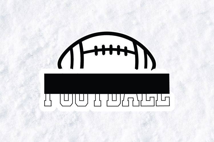 Football Split Monogram SVG | Sport Name Frame Cut File