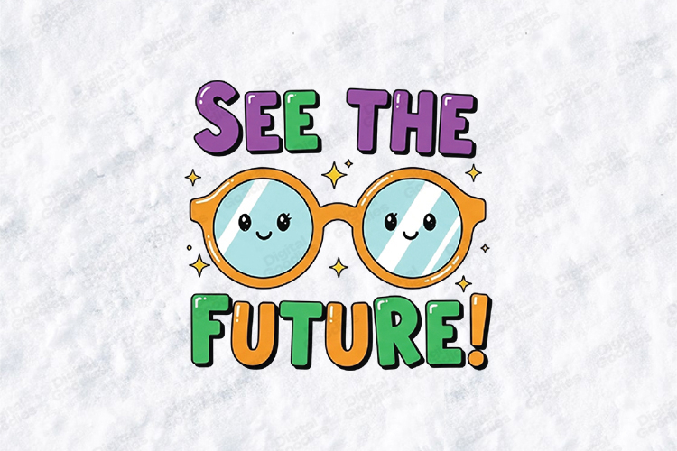 See The Future SVG - Kawaii Glasses Teacher Back To School