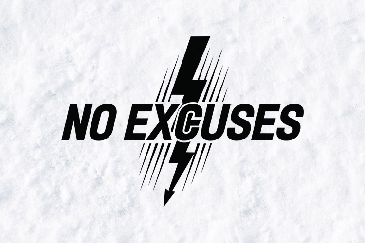 No Excuses Motivational Lightning Bolt Fitness Gym SVG PNG
