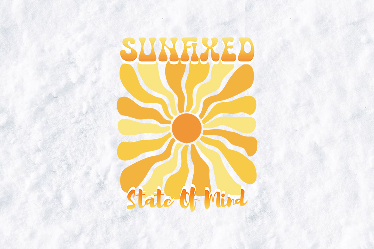 Retro Sun Kissed State of Mind Groovy Summer SVG Design