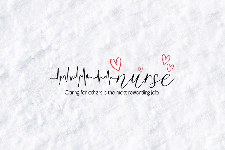 Nurse Heartbeat SVG - Caring For Others Medical Cut File