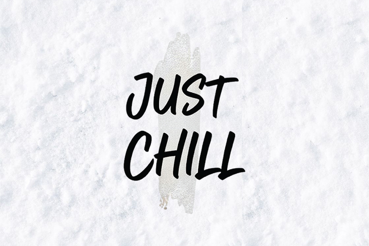 Just Chill SVG - Aesthetic Brush Lettering Quote Design
